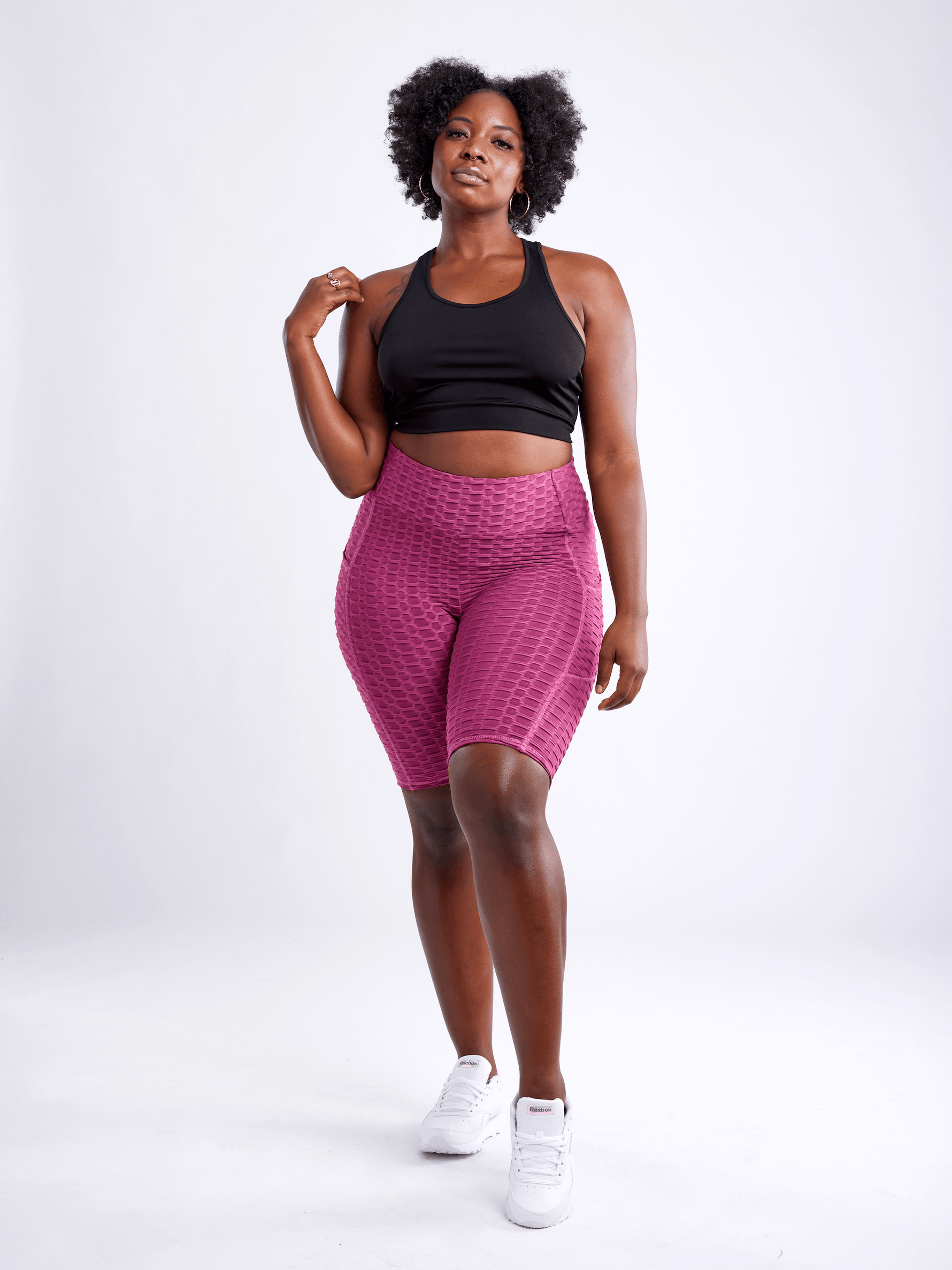 JupiterGear High-Waisted Scrunch Yoga Shorts with Hip Pockets