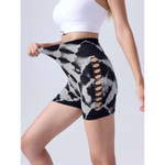 2 Pack Tie Dye High Waist Seamless Yoga Shorts