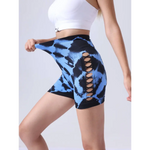 2 Pack Tie Dye High Waist Seamless Yoga Shorts