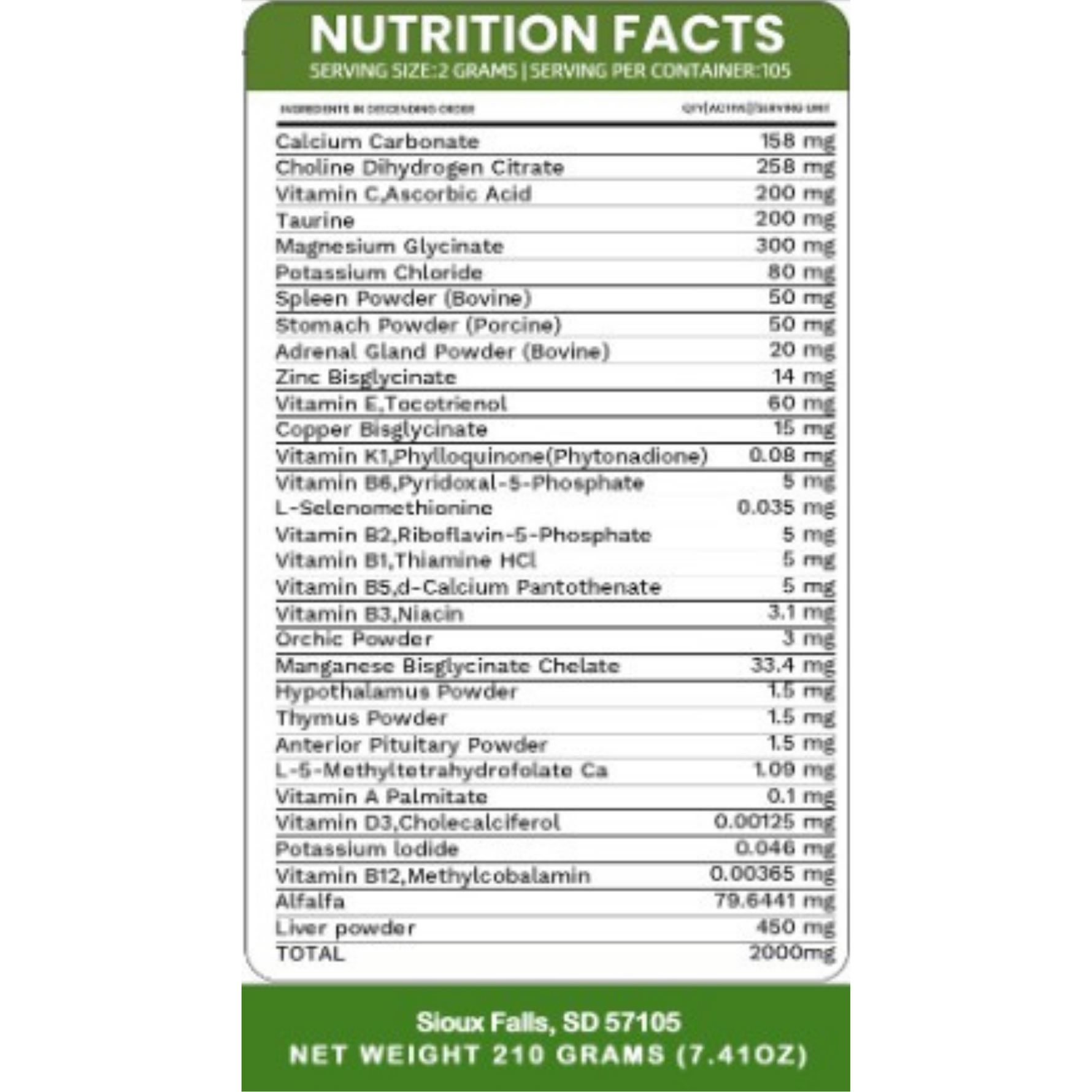 Holistic Total Body Support — Daily Multivitamin & Pasture-Raised Glandular Blend for Dogs & Cats