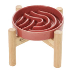 [Wave] Slow Feeder Dog Bowls - Pink / Beige / Orange