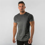 Cotton Plain Tops Tees Fitness Mens