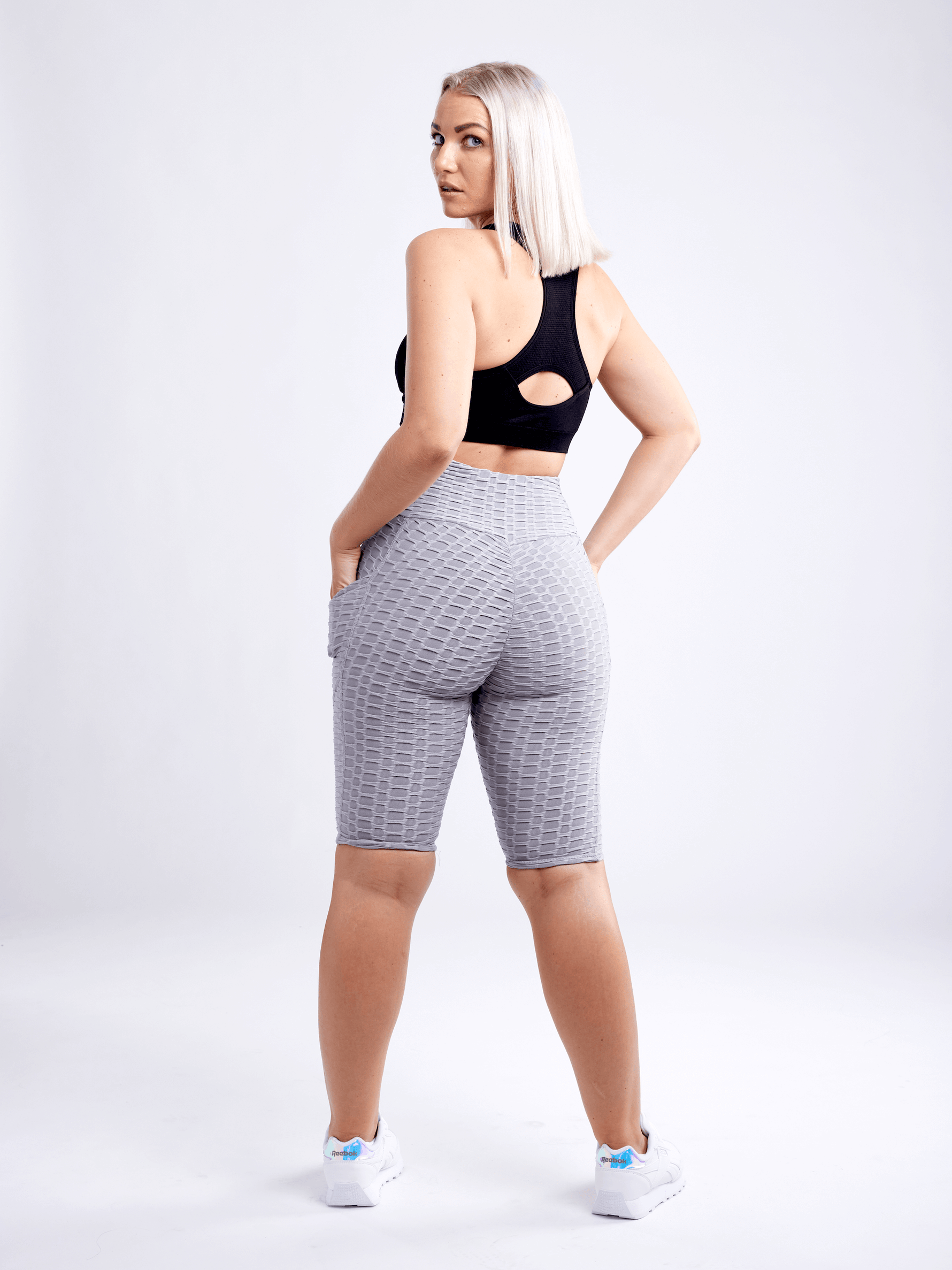 JupiterGear High-Waisted Scrunch Yoga Shorts with Hip Pockets