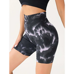 High Waist Tummy Control Tie-Dye Yoga Shorts