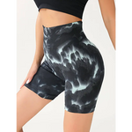 High Waist Tummy Control Tie-Dye Yoga Shorts