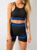 Women's Quick-Dry Seamless Backless Camisole & Shorts Yoga Set