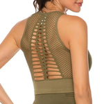 New Trendy Women's T-shirts Workout Sports Bra Yoga Vest Backless Solid Quick Dry Running Gym Sport bra Yoga Shirts