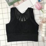 New Trendy Women's T-shirts Workout Sports Bra Yoga Vest Backless Solid Quick Dry Running Gym Sport bra Yoga Shirts