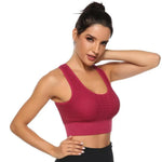 New Trendy Women's T-shirts Workout Sports Bra Yoga Vest Backless Solid Quick Dry Running Gym Sport bra Yoga Shirts