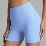 Pink High Waist Seamless Yoga Shorts Women