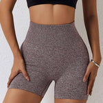 Pink High Waist Seamless Yoga Shorts Women